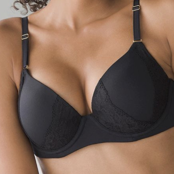 Soma Embraceable Signature Lace Perfect Coverage Bra Black 38 DDD NWT - Picture 1 of 6